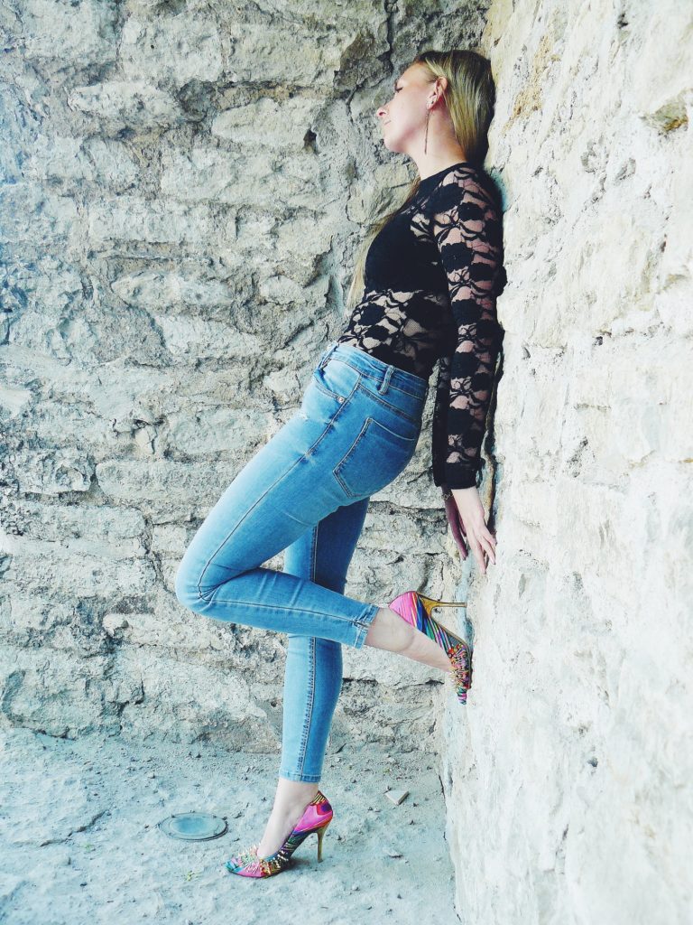 Outlandish blog what I wore outfit inspiration lace high heels